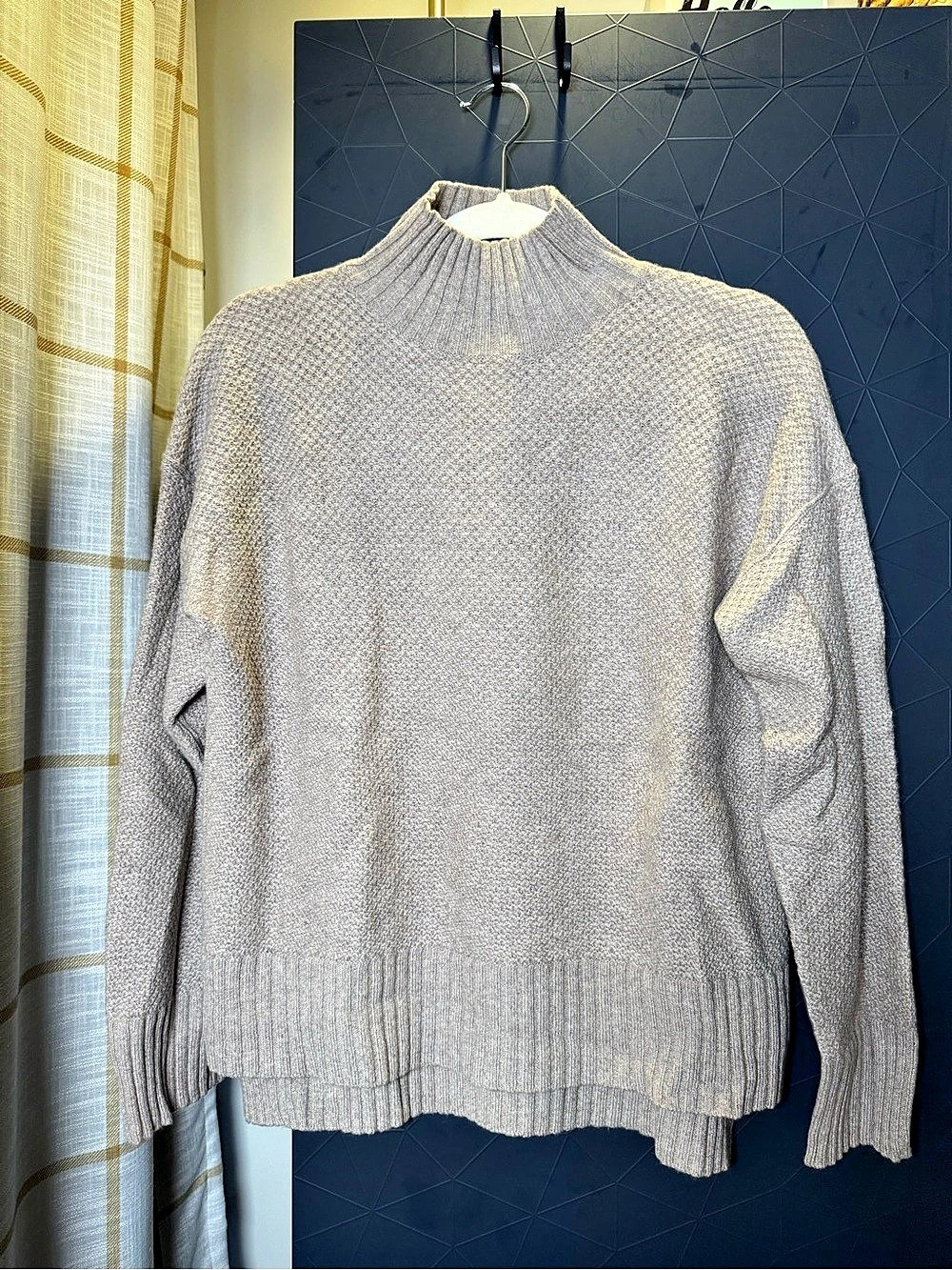 Everlane Recycled Cashmere Mockneck Sweater Gray Small